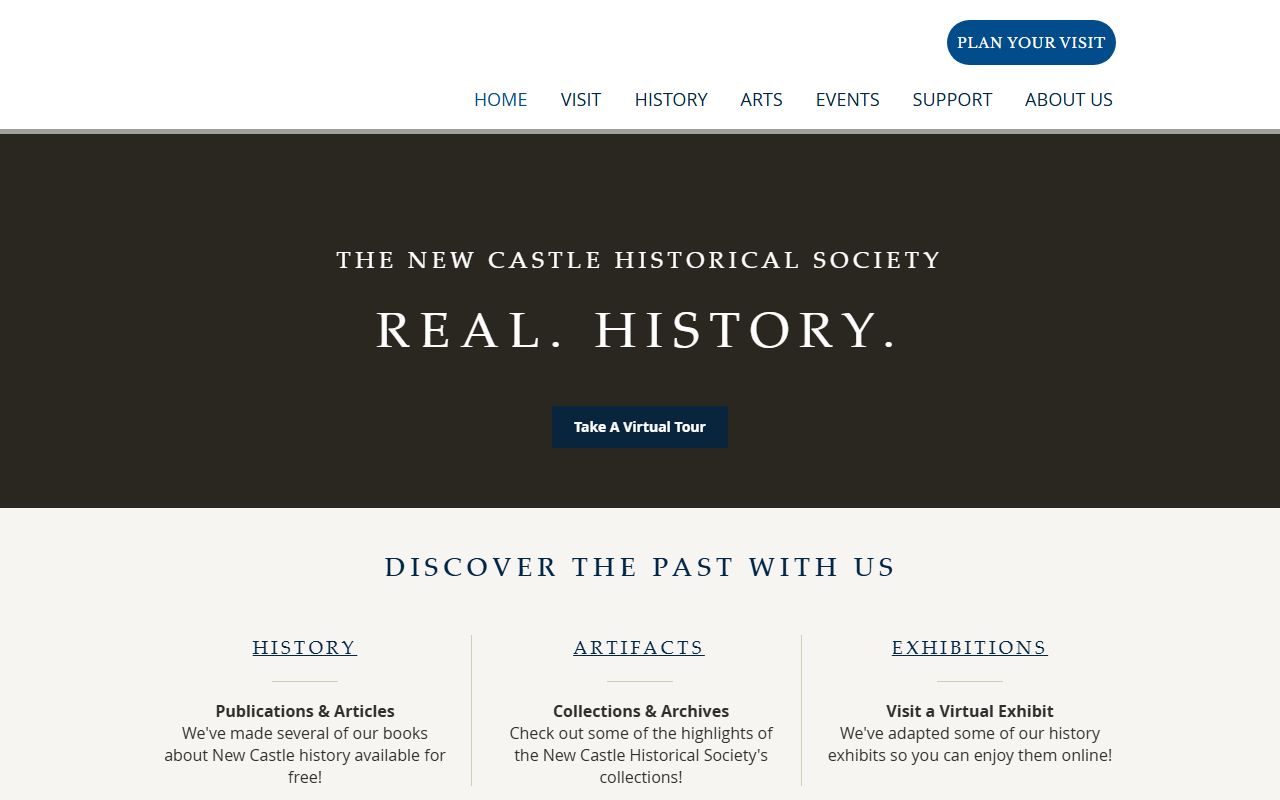 New Castle Historical Society archives for New Castle death records and history
